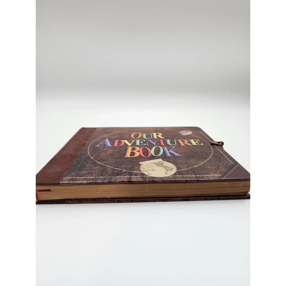 Disney Pixar Up Our Adventure Book Scrapbook Travel Journal Vintage Map Clasp